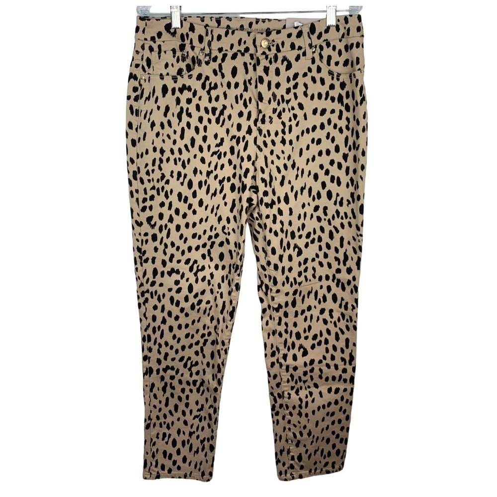 Chico's So Slimming Cheetah-Print Girlfriend Ankle Jeans Size 12 (2) NEW - Picture 2 of 10